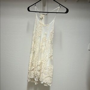 Audrey 3+1 Cream Lace Mini Dress